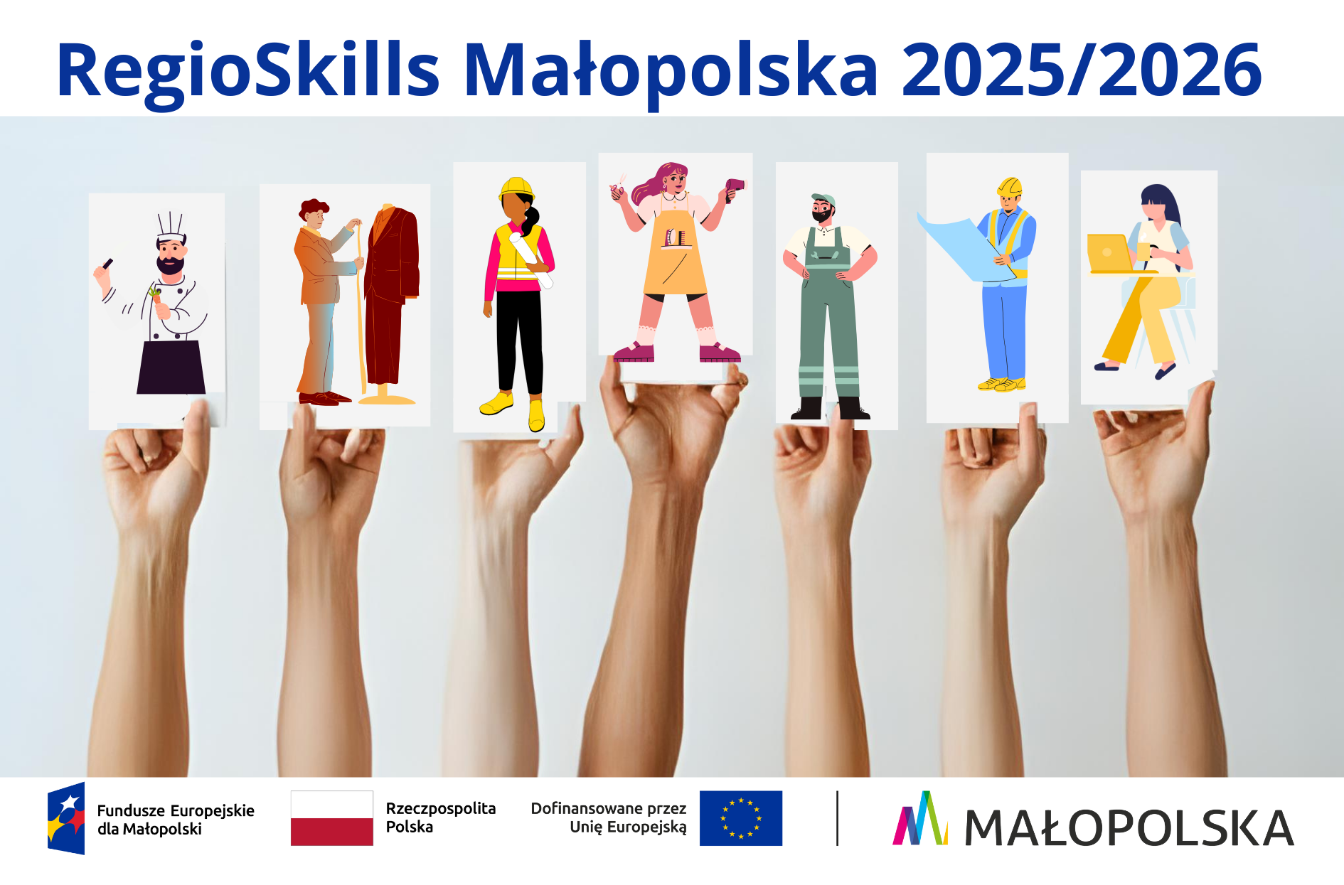 ikonki z przedstawicielami różnych zawodów