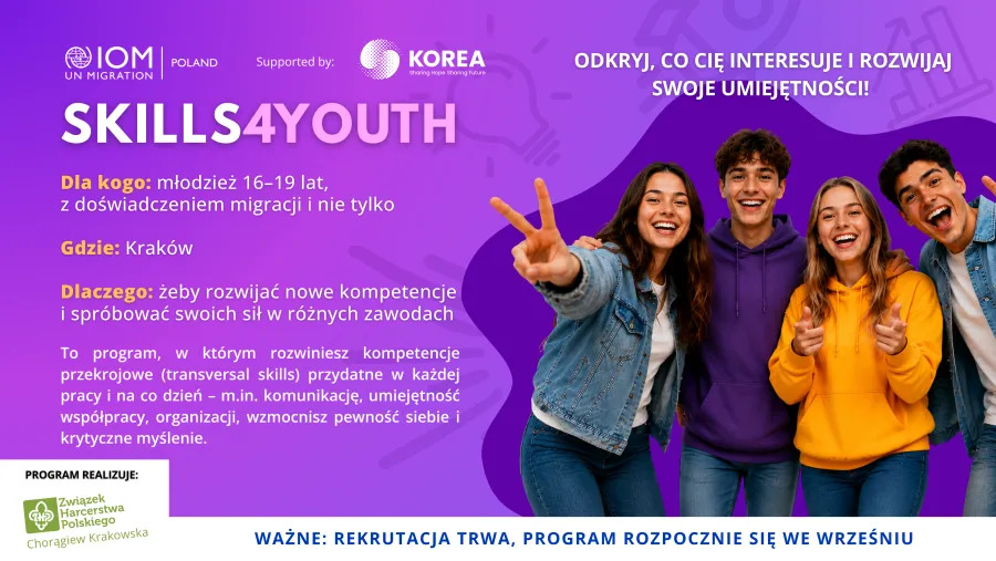 baner z młodymi osobami promujący projekt