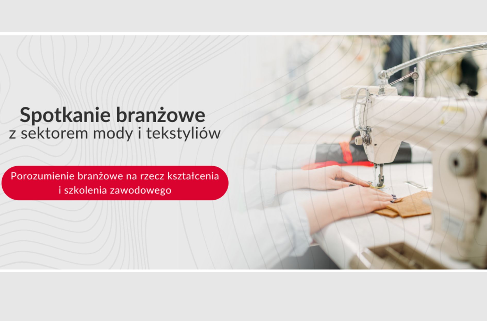 baner informujący o spotkaniu branżowym w sektorze mody